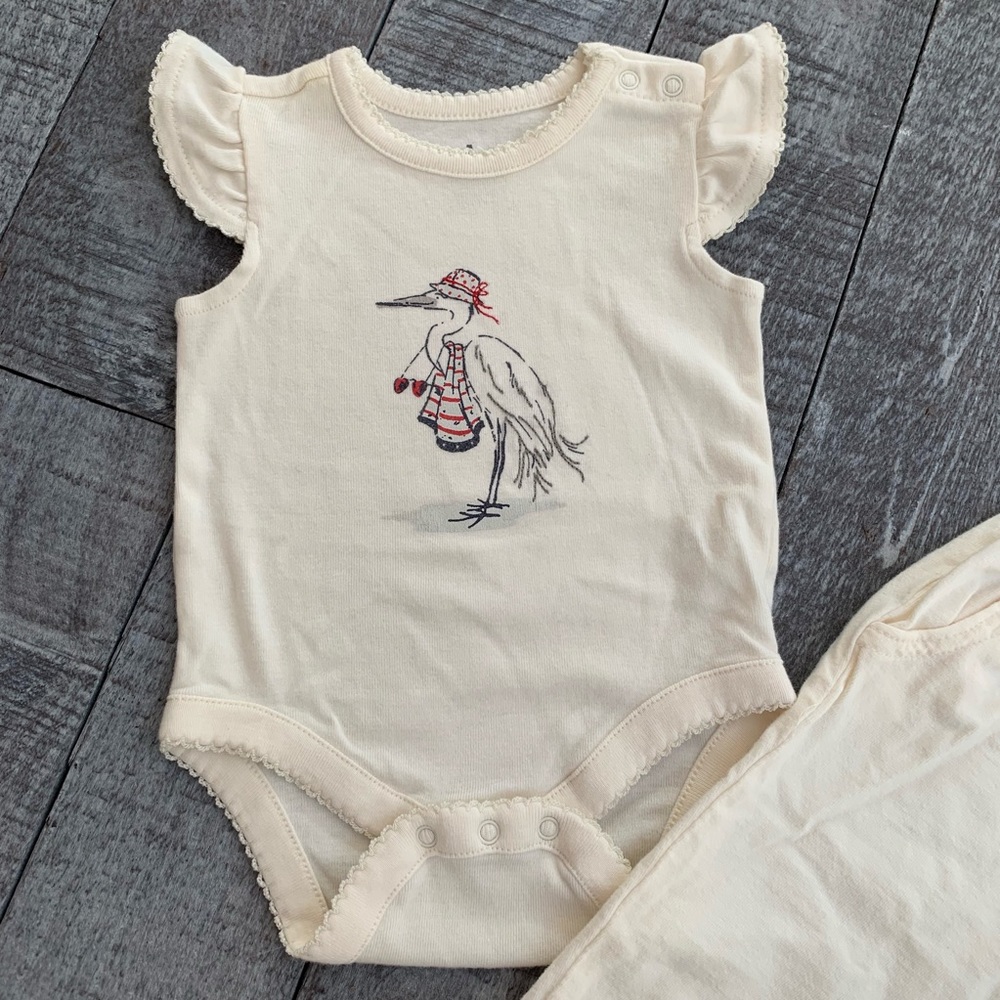 Baby Gap Stork Onesie & Pant Set